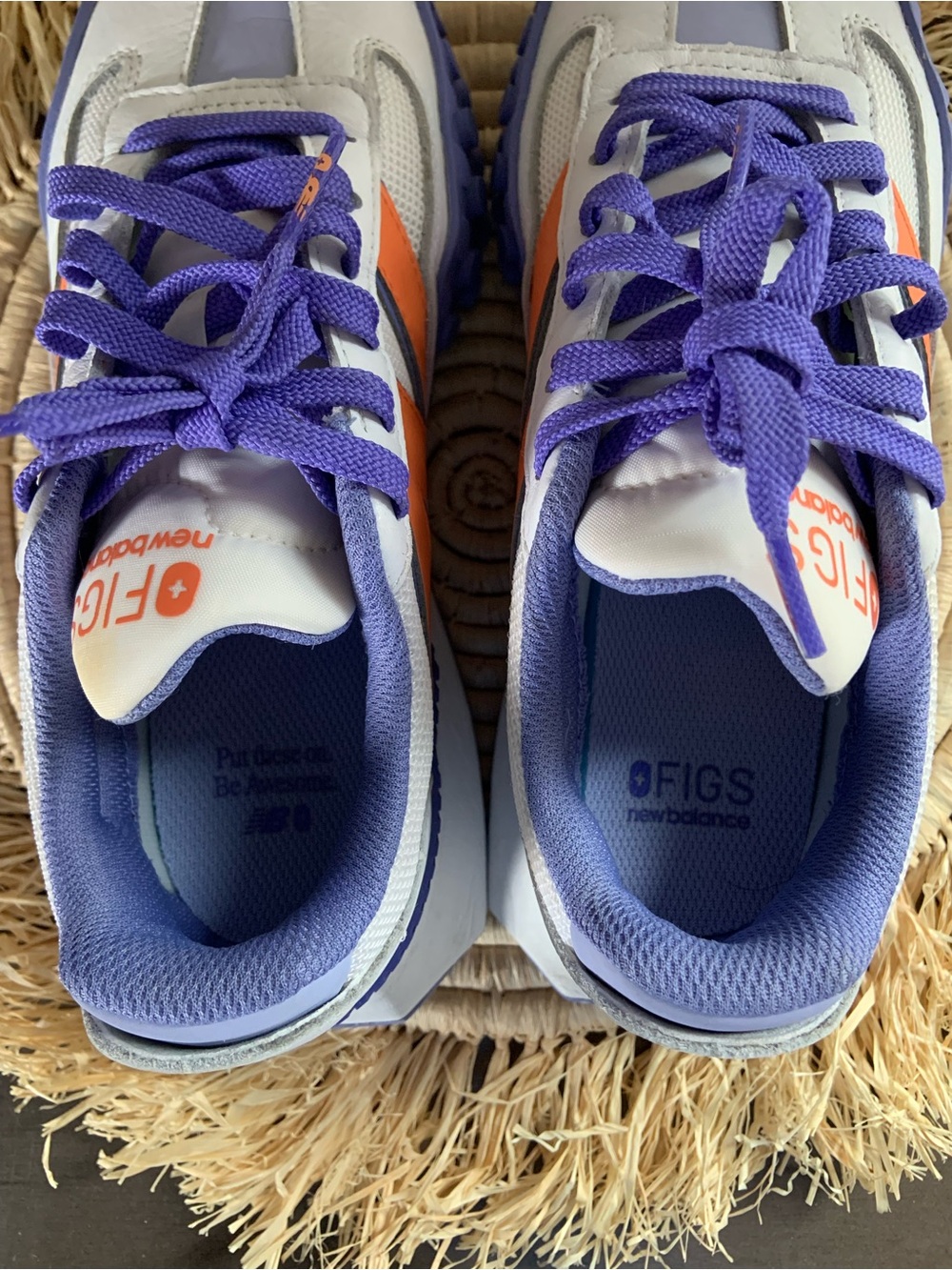 NEW BALANCE X FIGS XC-72 Clemson Orange Purple Sneakers M6 W7.5 - Picture 6 of 13